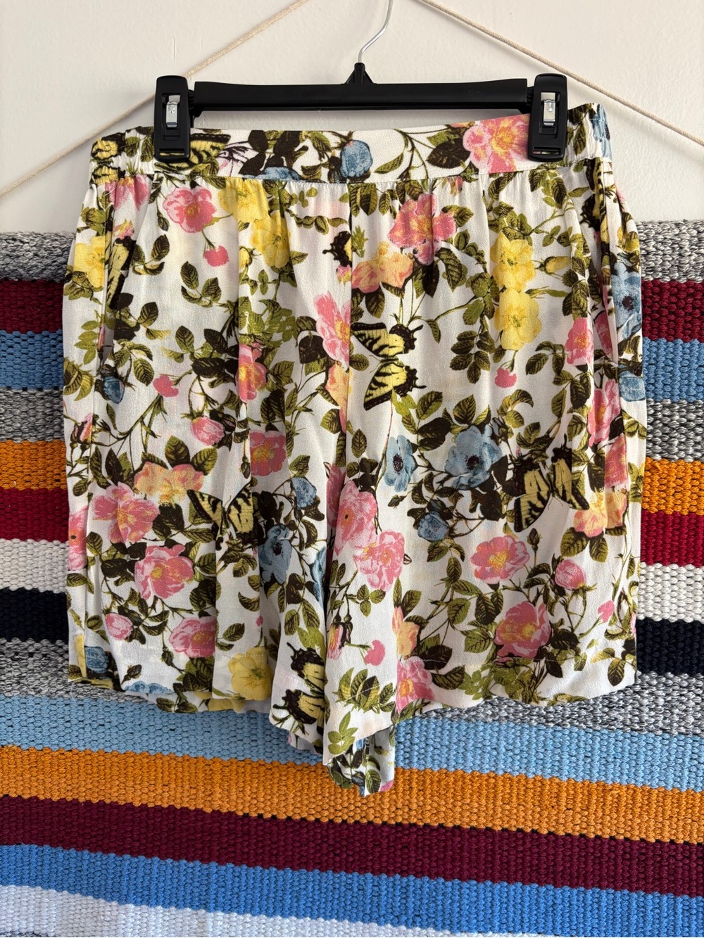 Joe Fresh Floral High Waist Women’s Shorts with Butterflies